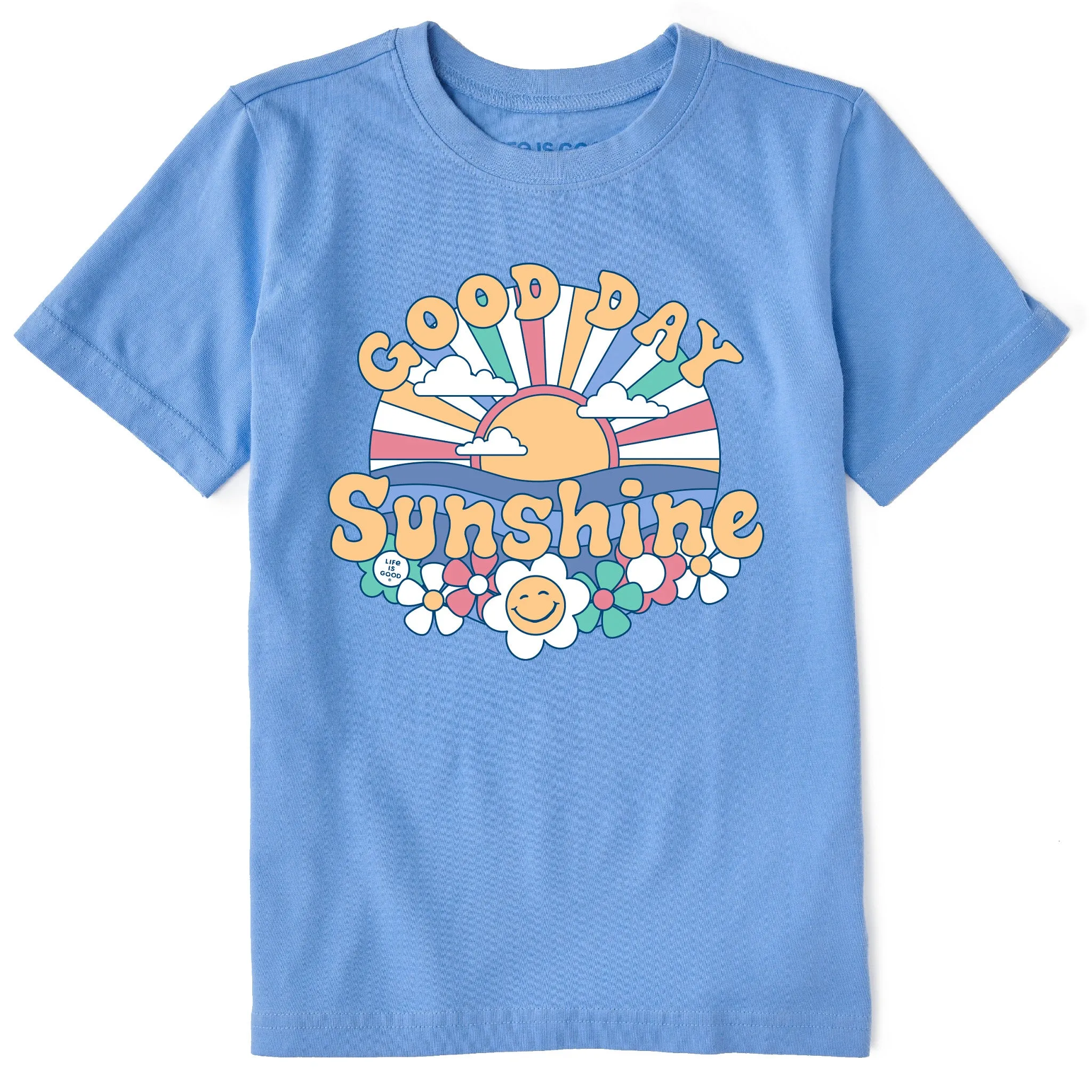 Kids Groovy Good Day Sunshine Short Sleeve Crusher Tee Life is Good