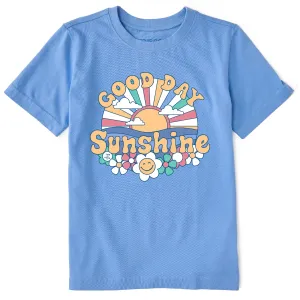 Kids Groovy Good Day Sunshine Short Sleeve Crusher Tee Life is Good