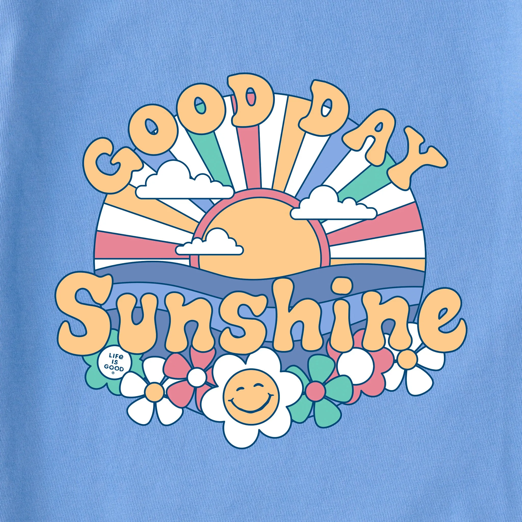 Kids Groovy Good Day Sunshine Short Sleeve Crusher Tee Life is Good