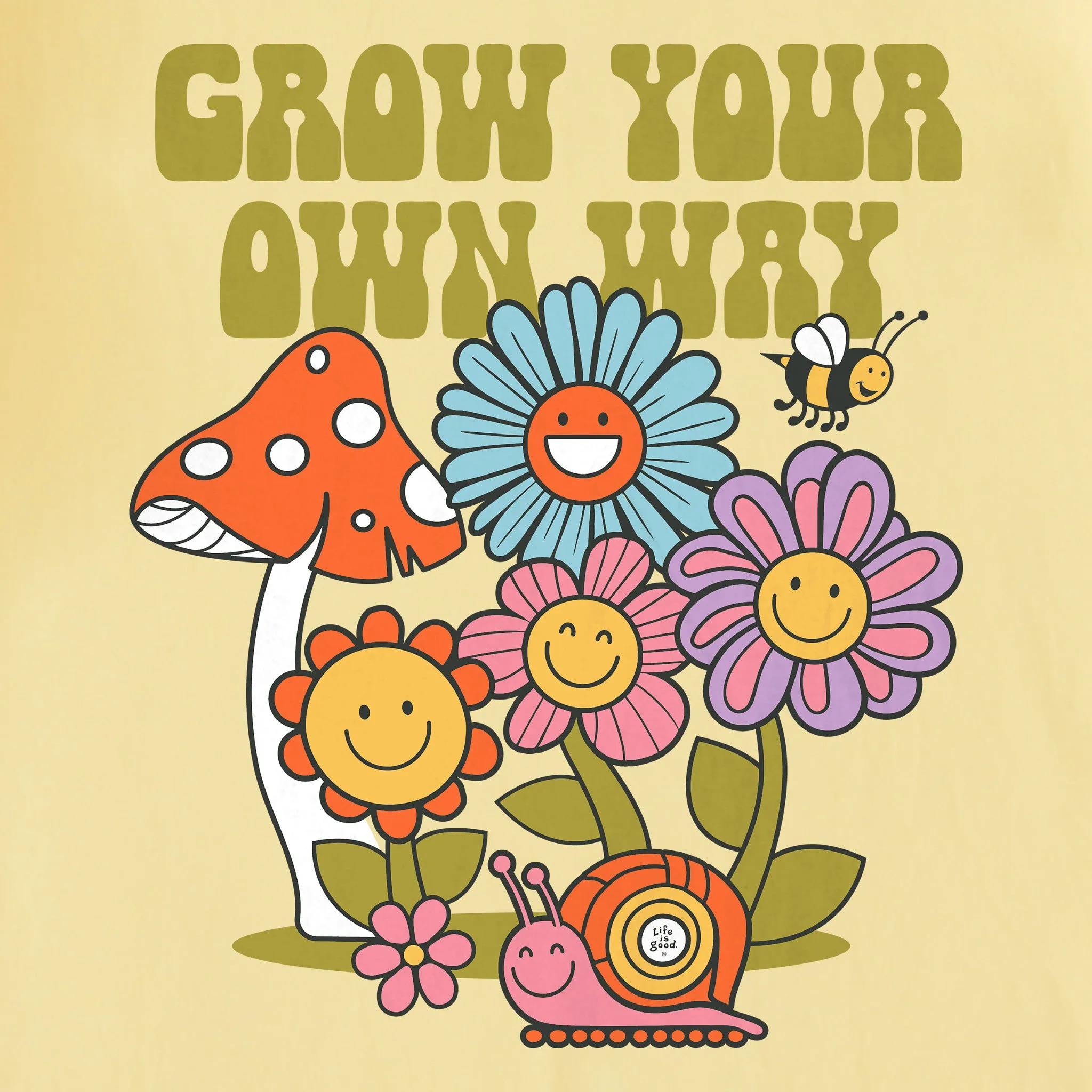 Kids Grow Your Own Way Garden Short Sleeve Crusher Tee Life is Good