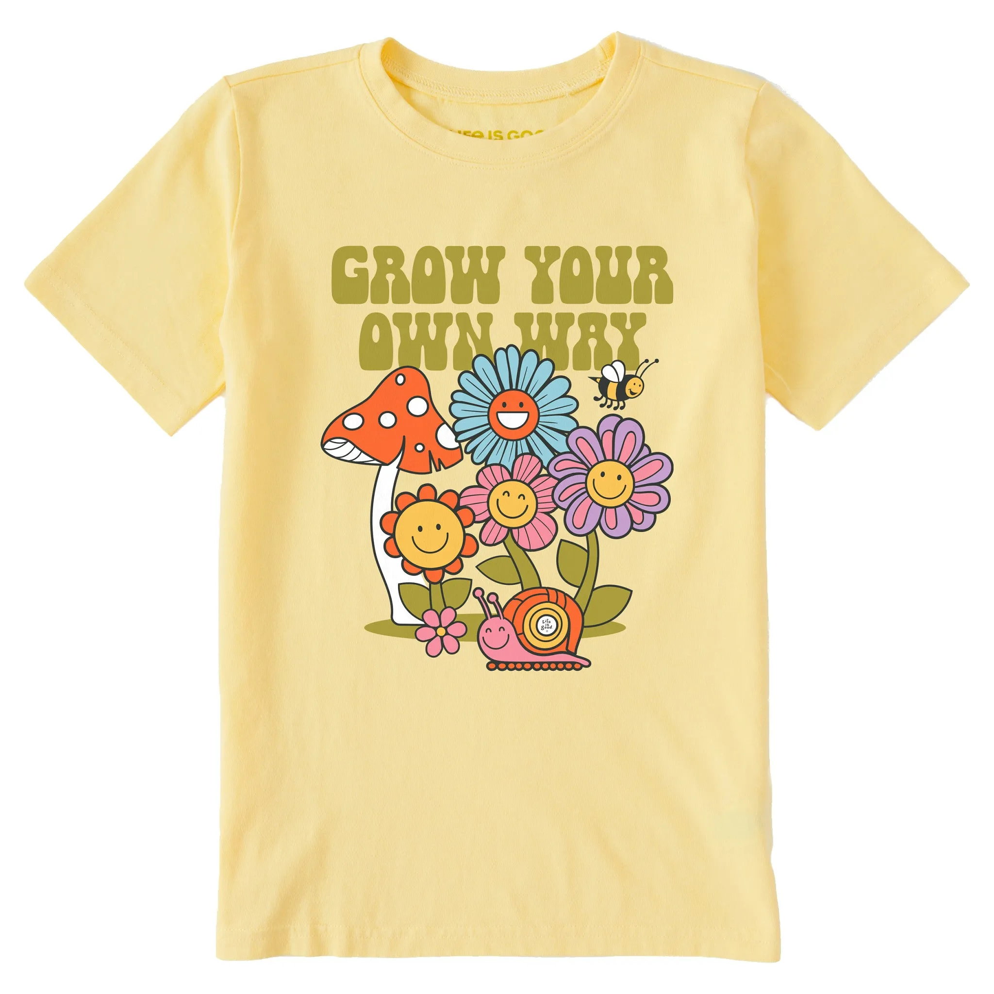 Kids Grow Your Own Way Garden Short Sleeve Crusher Tee Life is Good