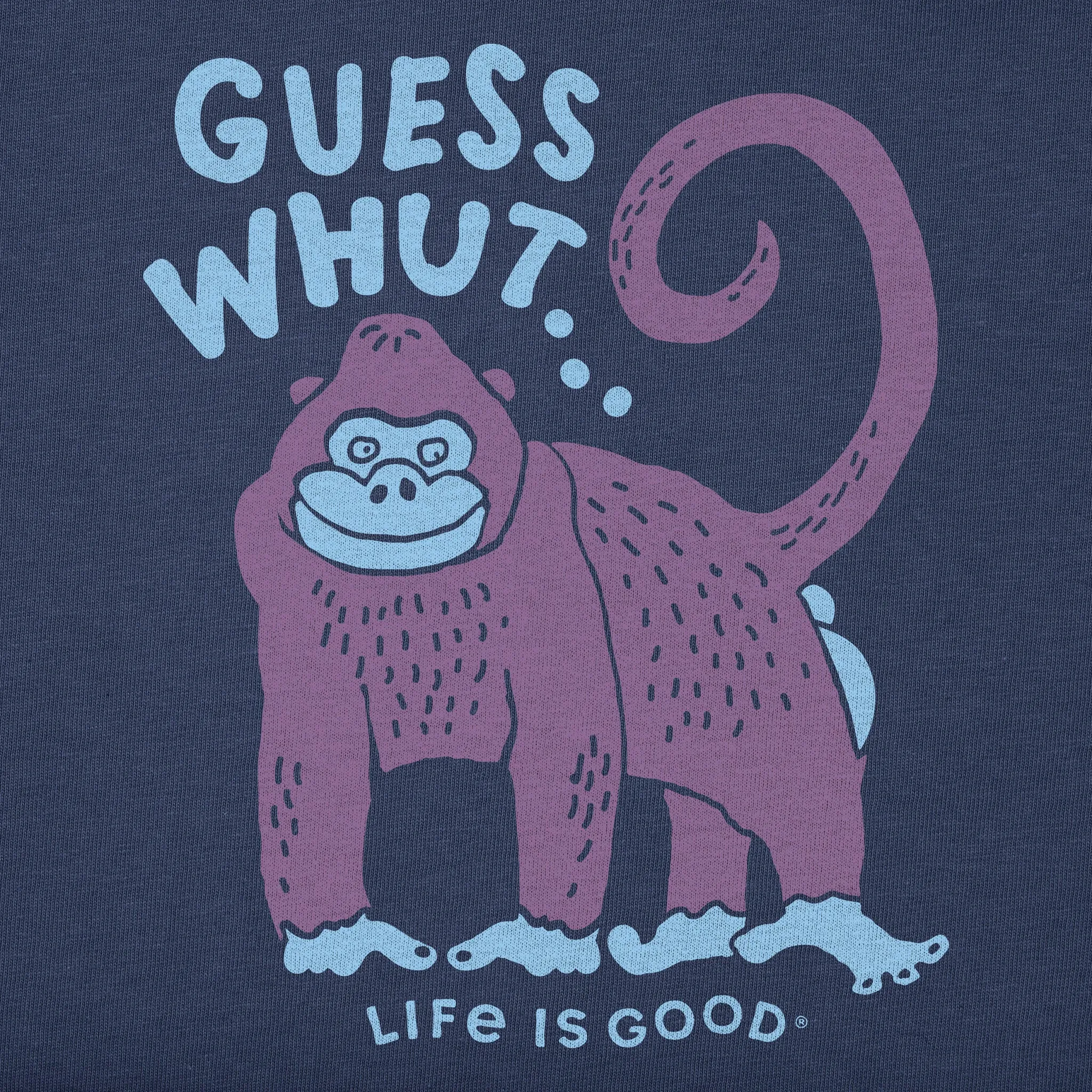 Kids Guess What? Monkey Butt Short Sleeve Crusher Tee Life is Good