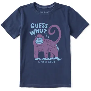 Kids Guess What? Monkey Butt Short Sleeve Crusher Tee Life is Good