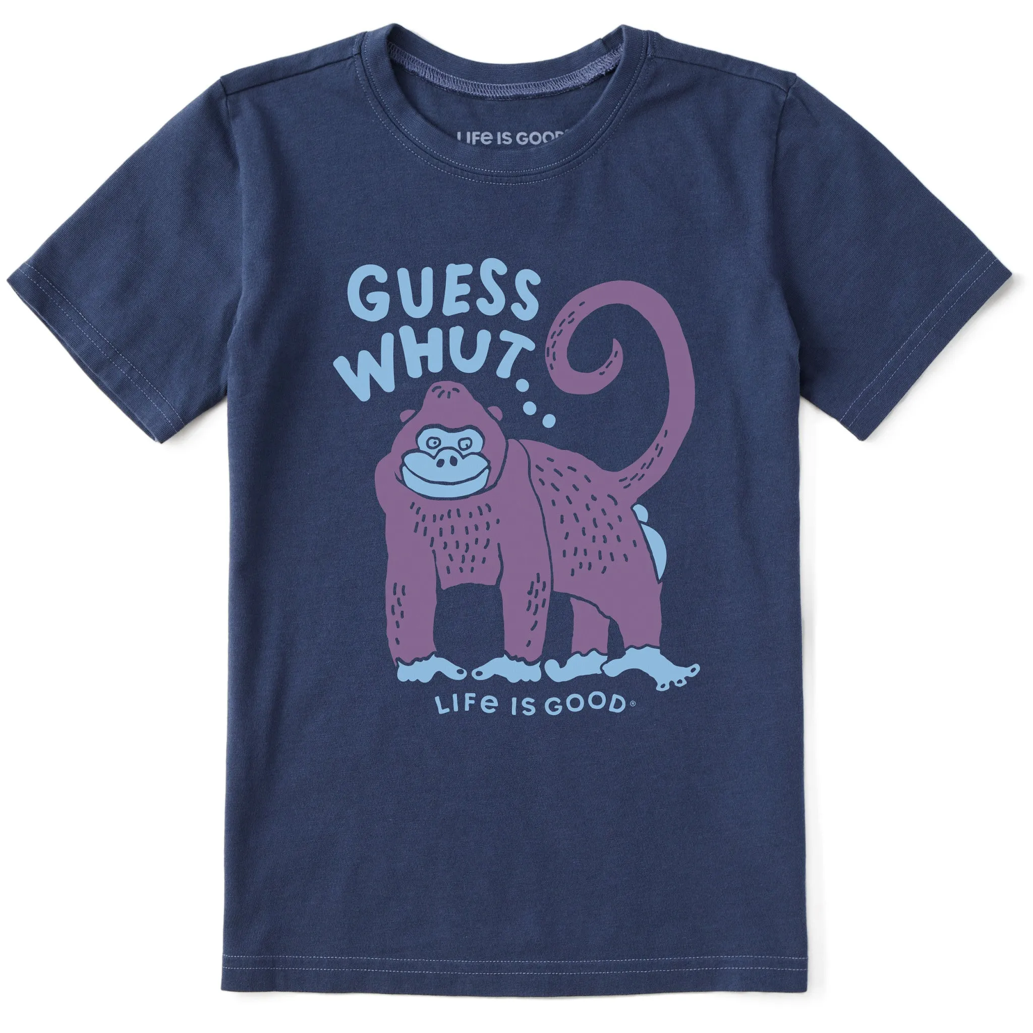 Kids Guess What? Monkey Butt Short Sleeve Crusher Tee Life is Good