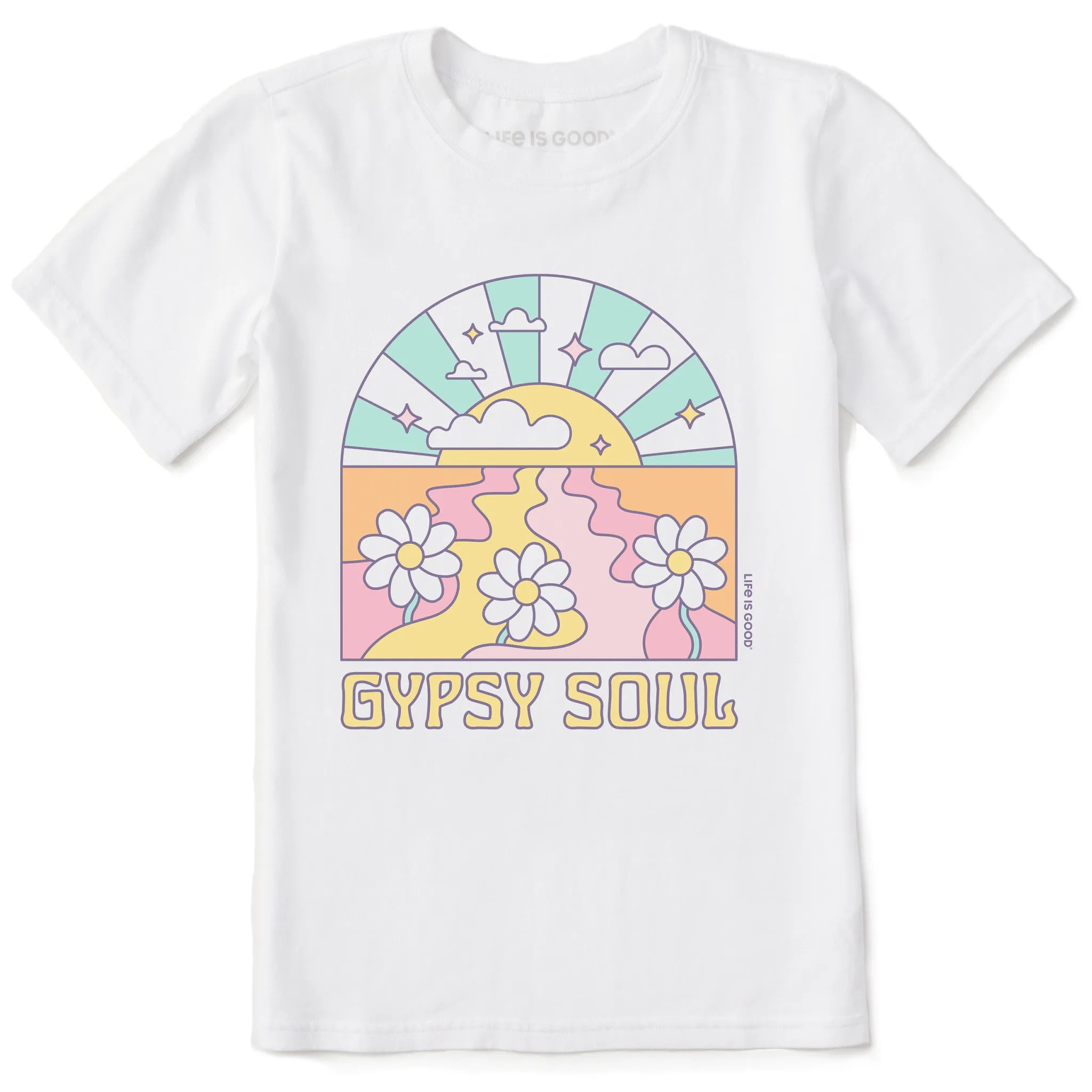 Kids Gypsy Soul Sunset Short Sleeve Crusher Tee Life is Good