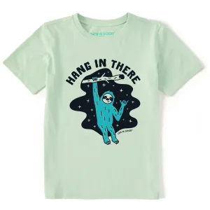 Kids Hang in There Space Sloth Short Sleeve Crusher Tee Life is Good