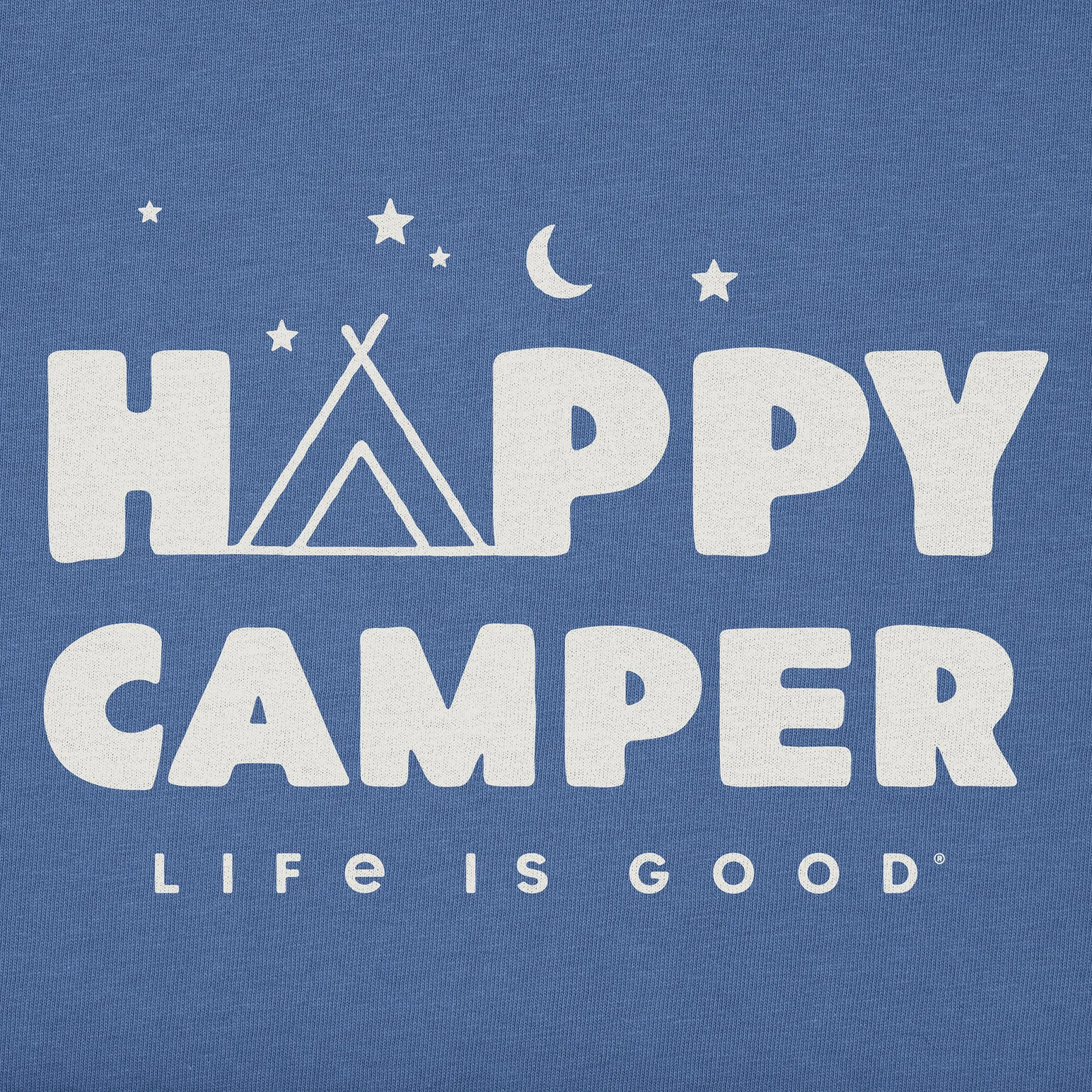 Kids Happy Camper Tent Night Short Sleeve Crusher Tee Life is Good