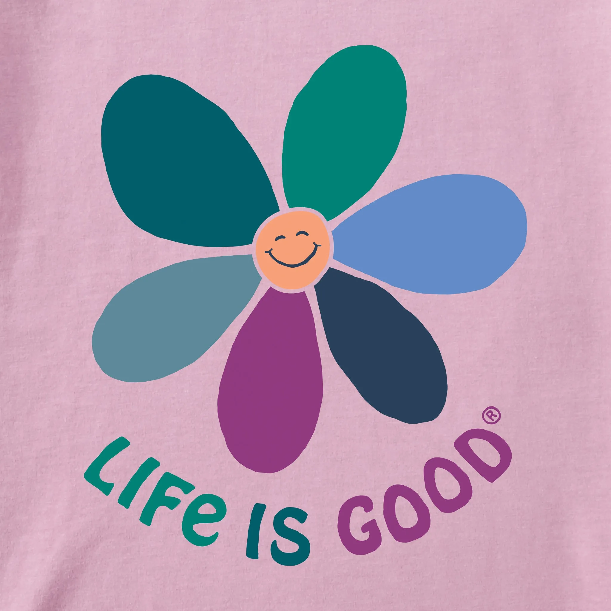 Kids Happy Daisy Simply True Fleece Crew Life is Good