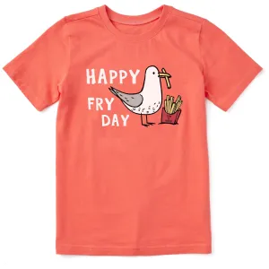 Kids Happy Fry Day Short Sleeve Crusher Tee Life is Good