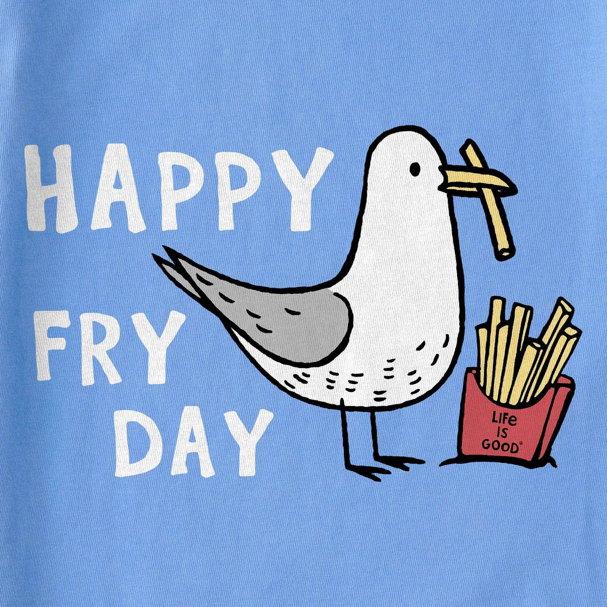 Kids Happy Fry Day Short Sleeve Crusher Tee Life is Good