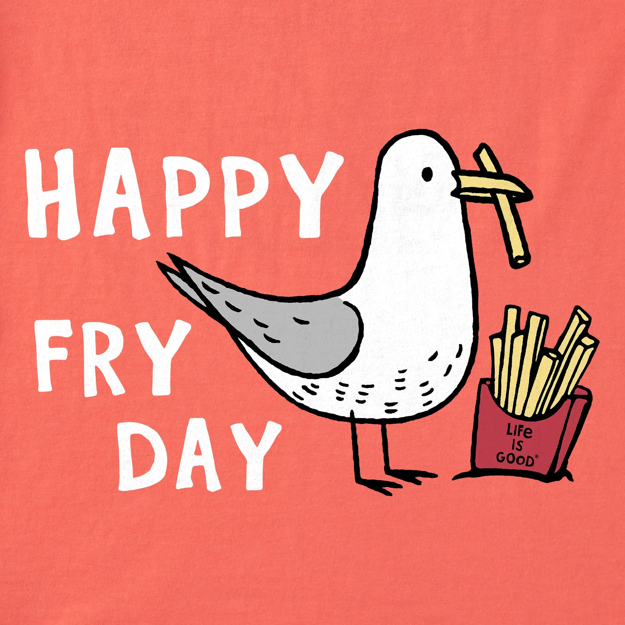 Kids Happy Fry Day Short Sleeve Crusher Tee Life is Good