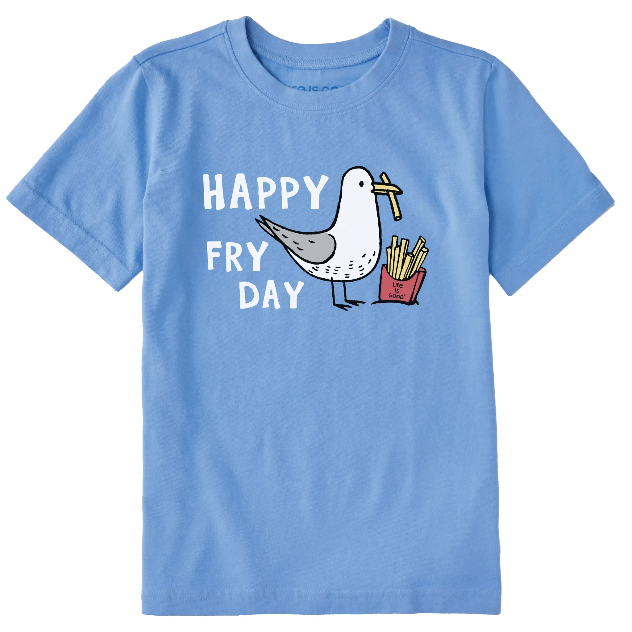 Kids Happy Fry Day Short Sleeve Crusher Tee Life is Good