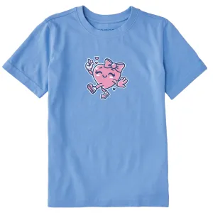 Kids Happy Heart Short Sleeve Crusher Tee Life is Good