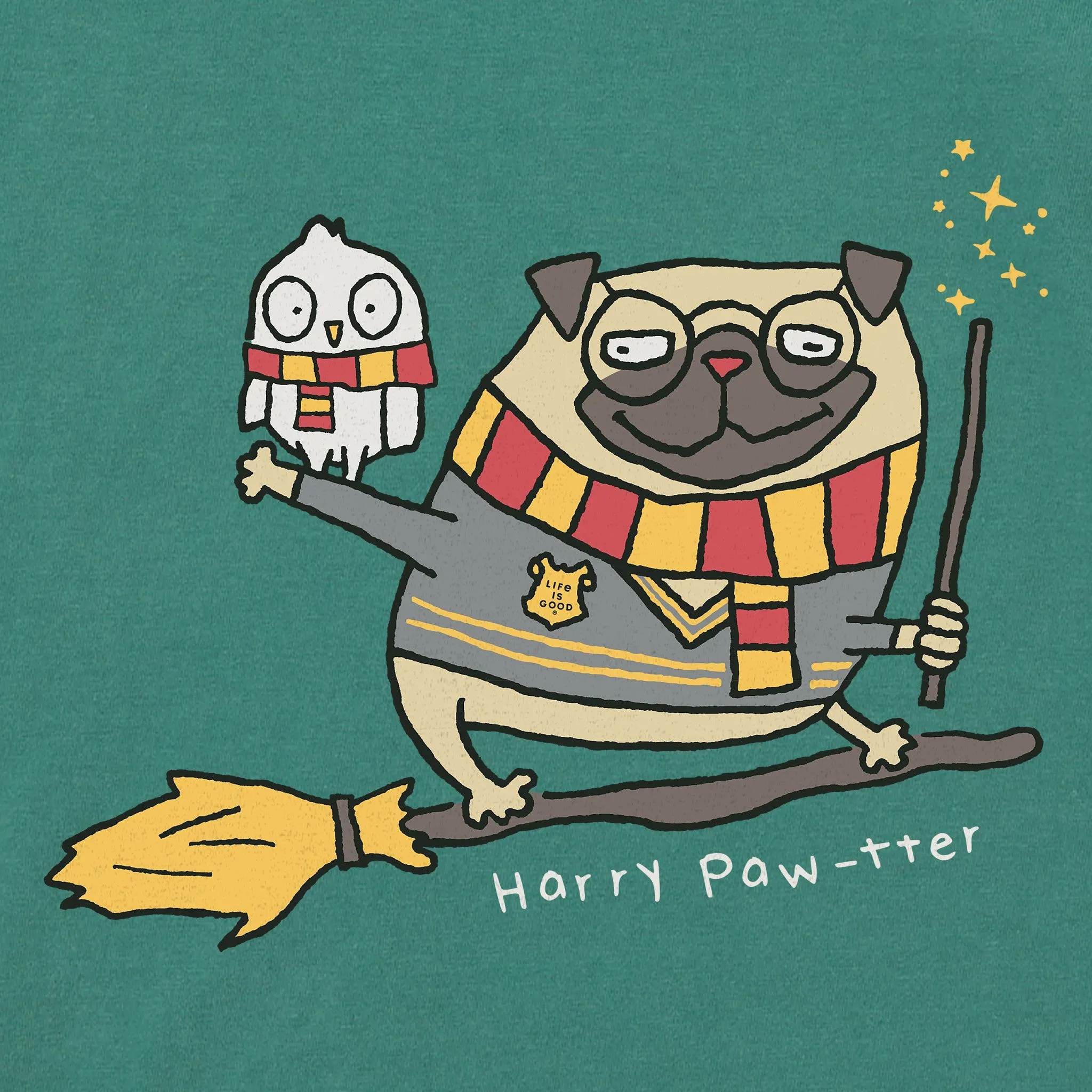 Kids Harry Paw-ter Long Sleeve Crusher Tee Life is Good