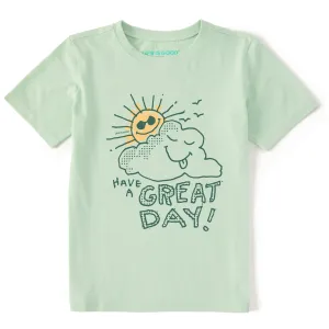 Kids Have a Great Day Scribble Short Sleeve Crusher Tee Life is Good