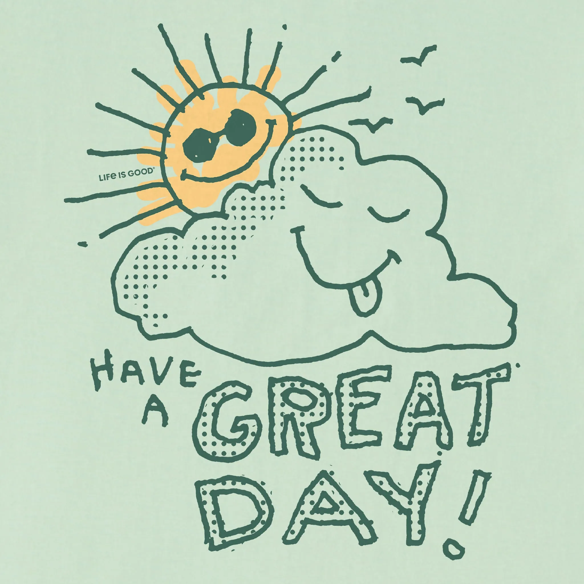 Kids Have a Great Day Scribble Short Sleeve Crusher Tee Life is Good