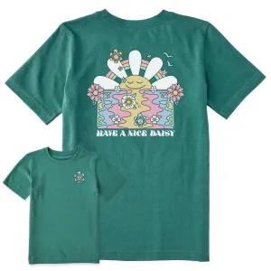 Kids Have a Nice Daisy Sunrise Short Sleeve Crusher Tee Life is Good