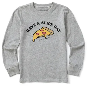 Kids Have A Slice Day Long Sleeve Crusher Tee Life is Good