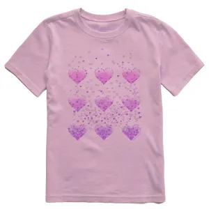 Kids Heart of Hearts Grid Short Sleeve Crusher Tee Life is Good