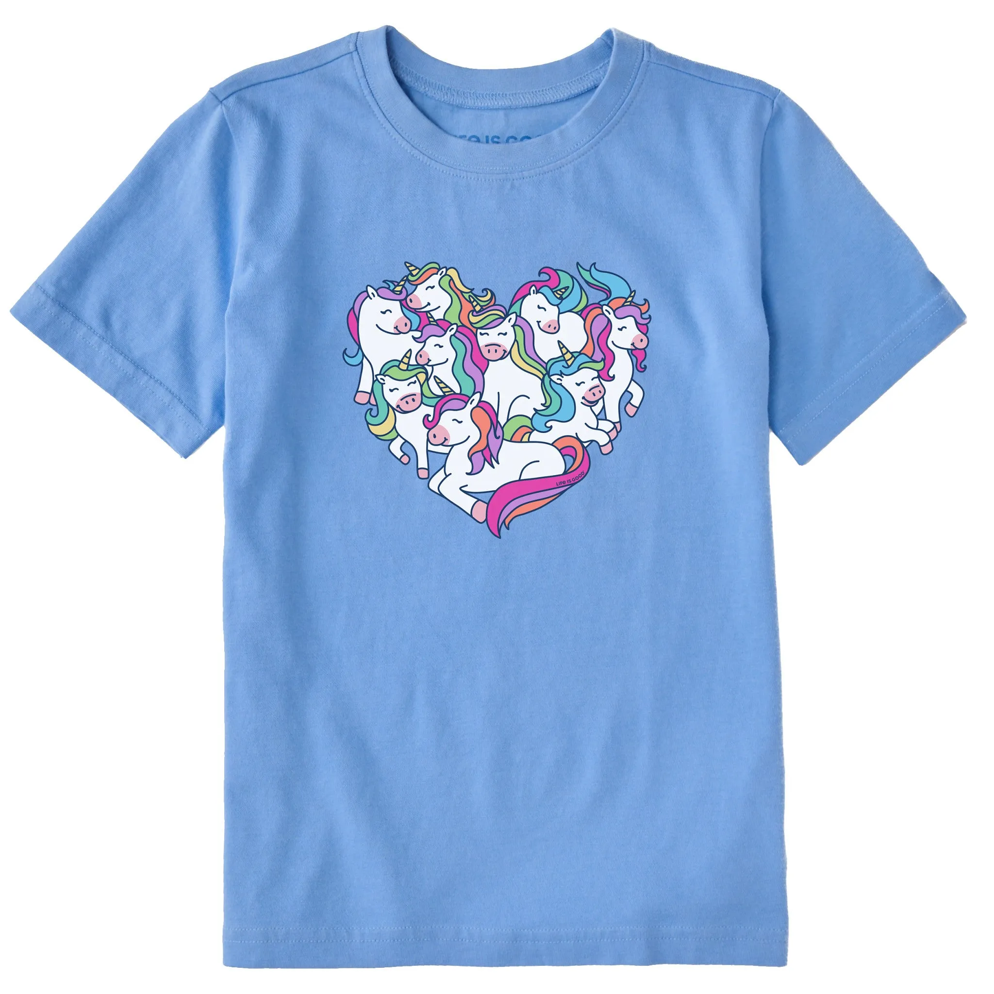 Kids Heart Of Unicorns Short Sleeve Crusher Tee Life is Good