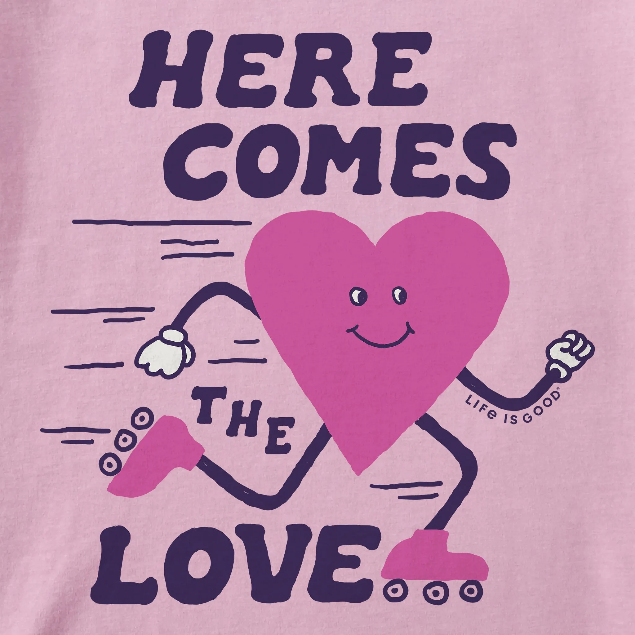 Kids Here Comes the Love Short Sleeve Crusher Tee Life is Good