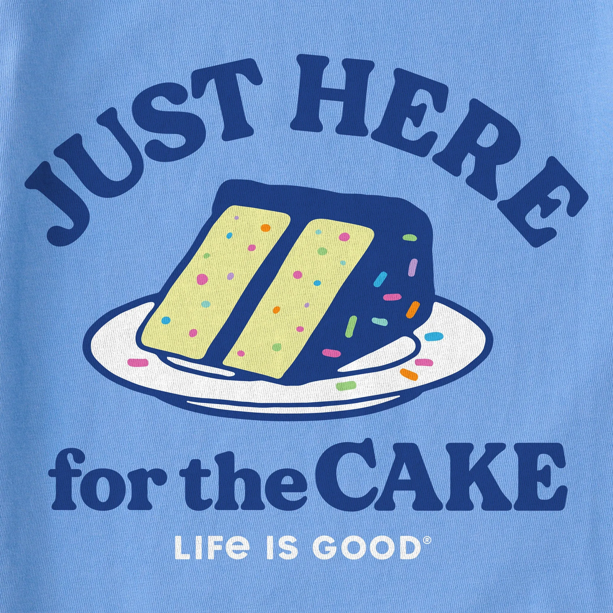 Kids Here for the Cake Short Sleeve Crusher Tee Life is Good