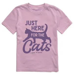 Kids Here for the Cats Short Sleeve Crusher Tee Life is Good