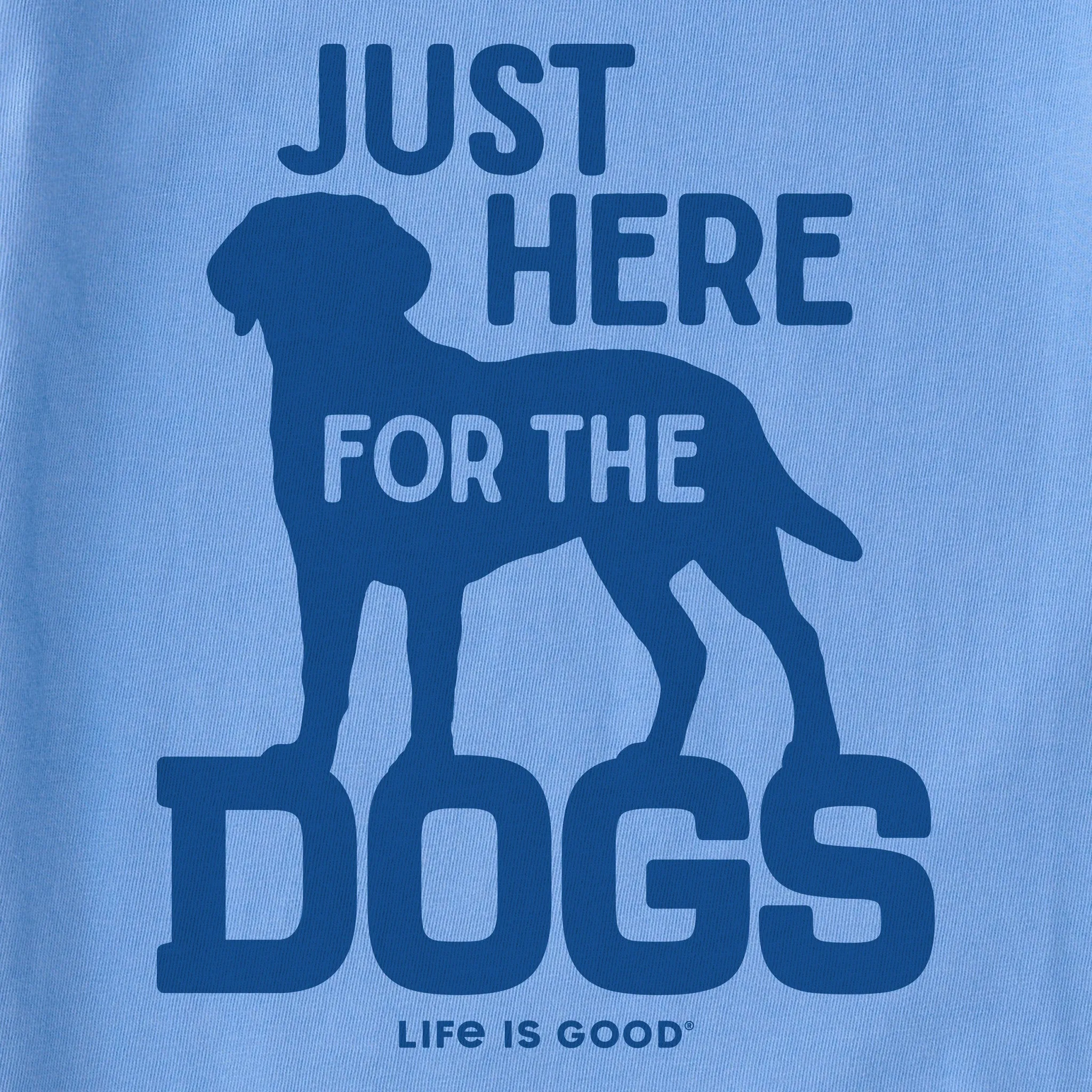 Kids Here for the Dogs Short Sleeve Crusher Tee Life is Good