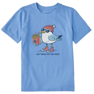 Kids Here for the Fries Seagull Short Sleeve Crusher Tee Life is Good