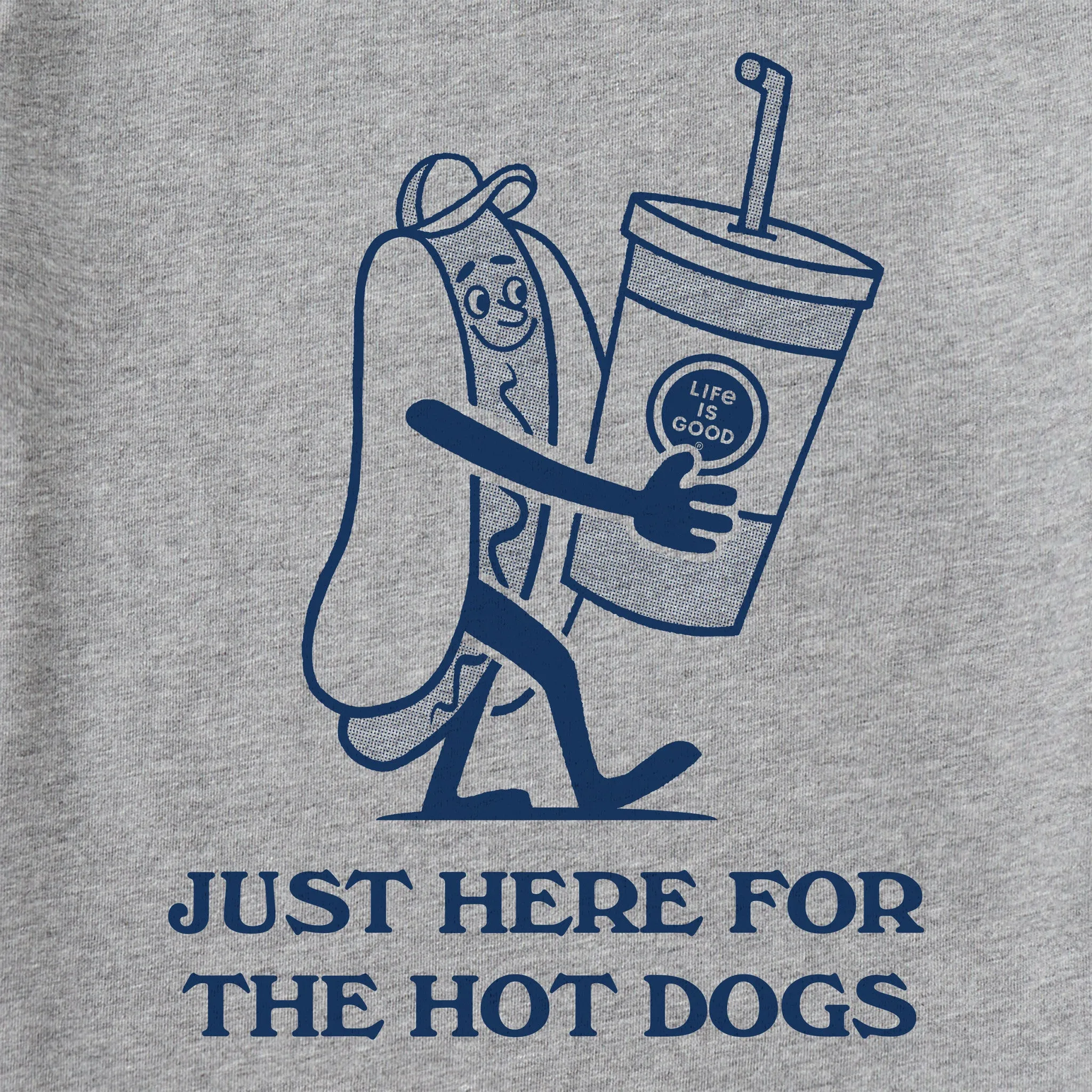 Kids Here for the Hotdogs Short Sleeve Crusher Tee Life is Good