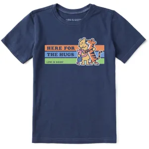 Kids Here for the Hugs Winnie & Friends Short Sleeve Crusher Tee Life is Good