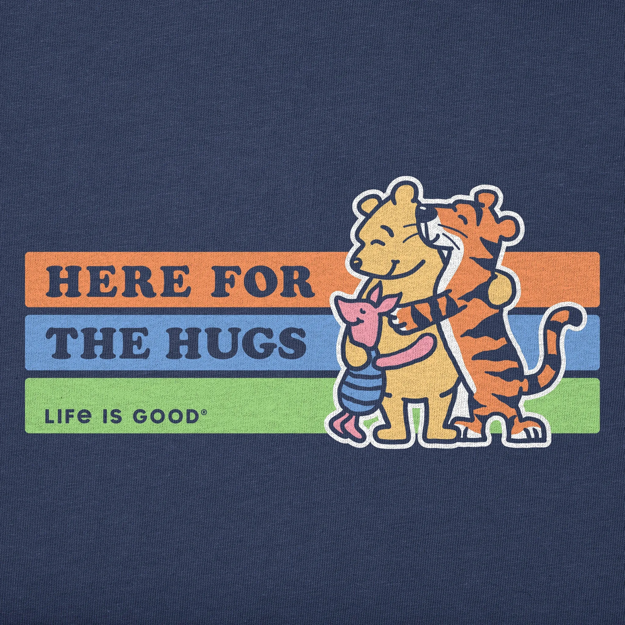 Kids Here for the Hugs Winnie & Friends Short Sleeve Crusher Tee Life is Good