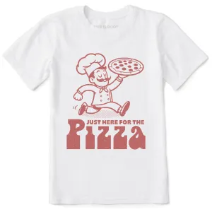 Kids Here for the Pizza Short Sleeve Crusher Tee Life is Good