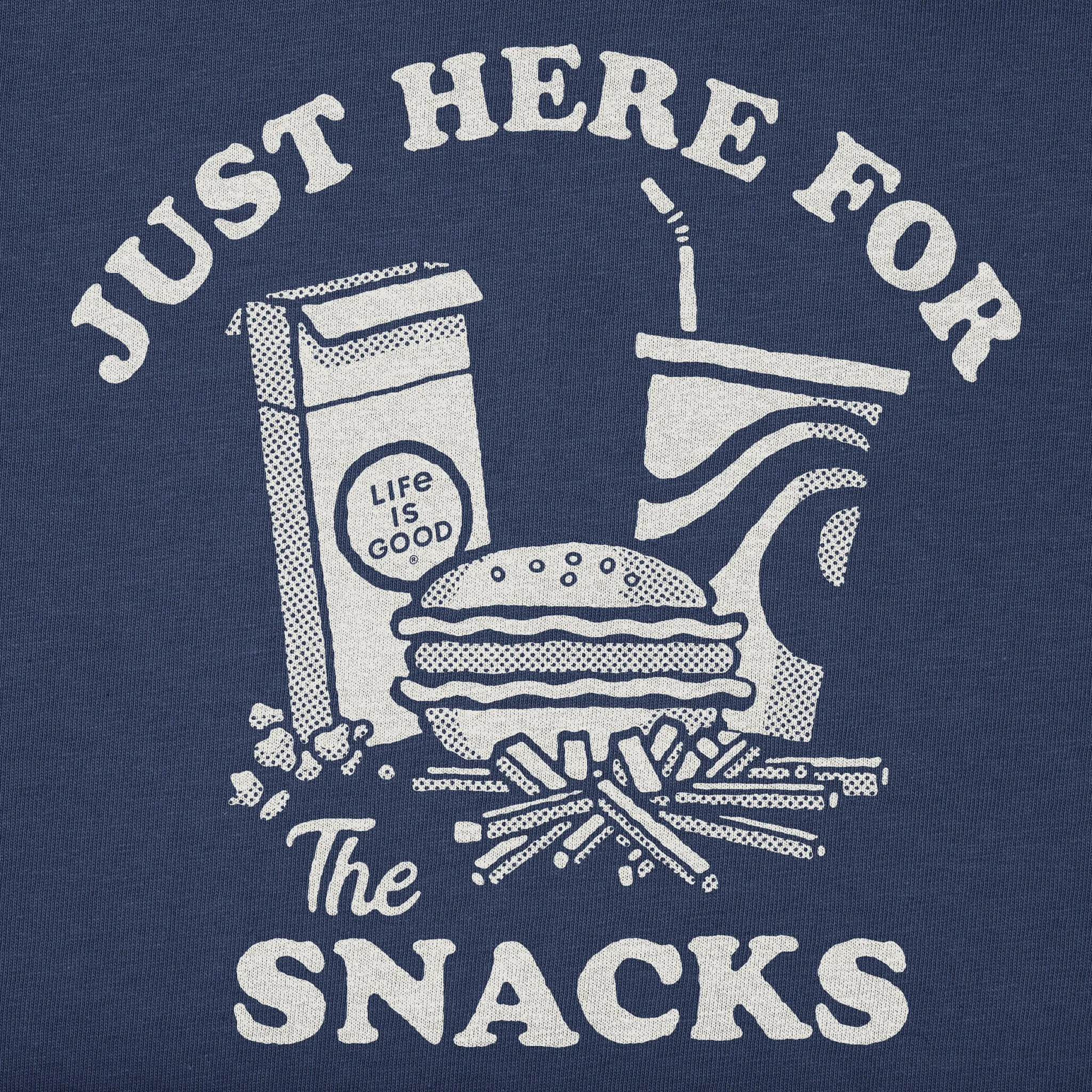 Kids Here for the Snacks Short Sleeve Crusher Tee Life is Good