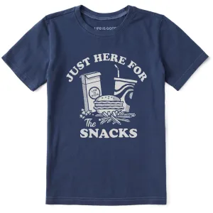 Kids Here for the Snacks Short Sleeve Crusher Tee Life is Good