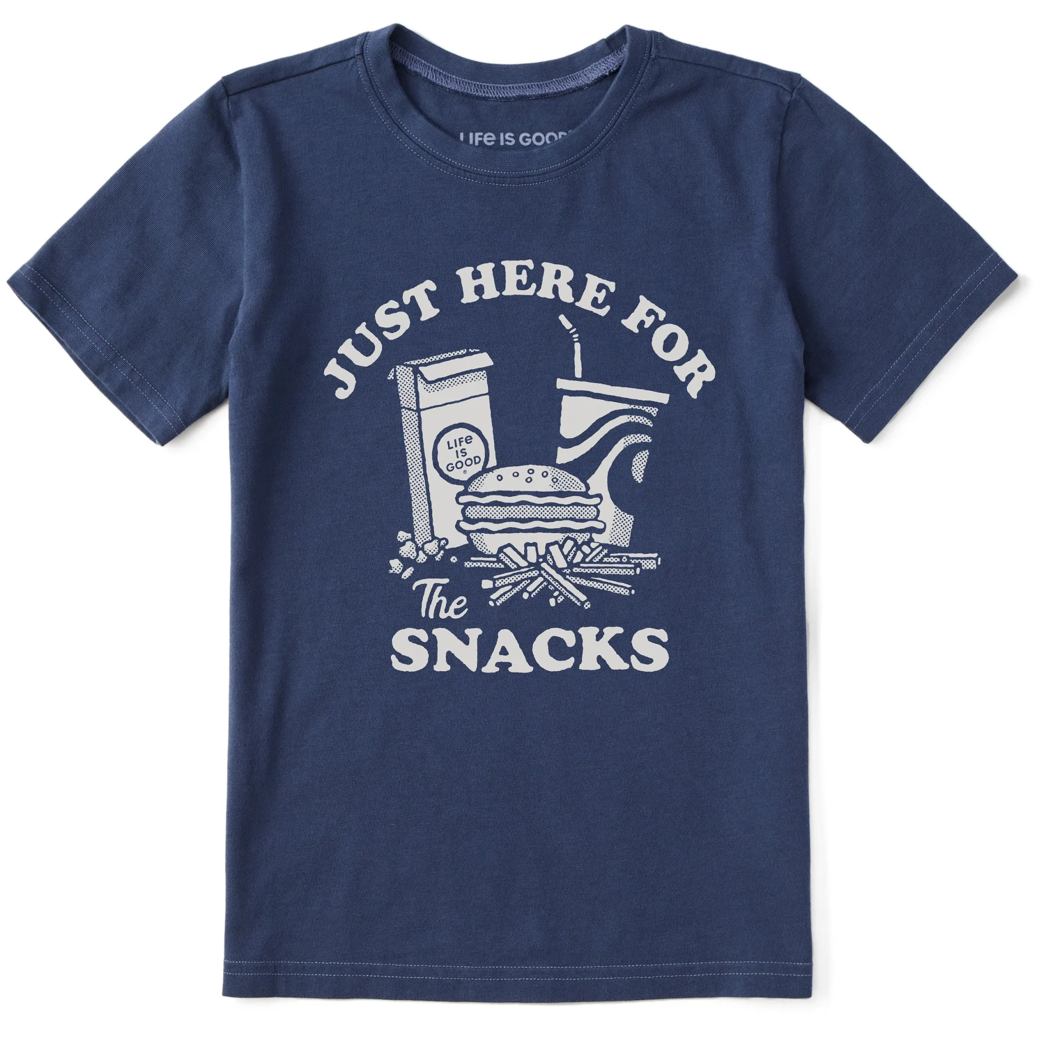 Kids Here for the Snacks Short Sleeve Crusher Tee Life is Good
