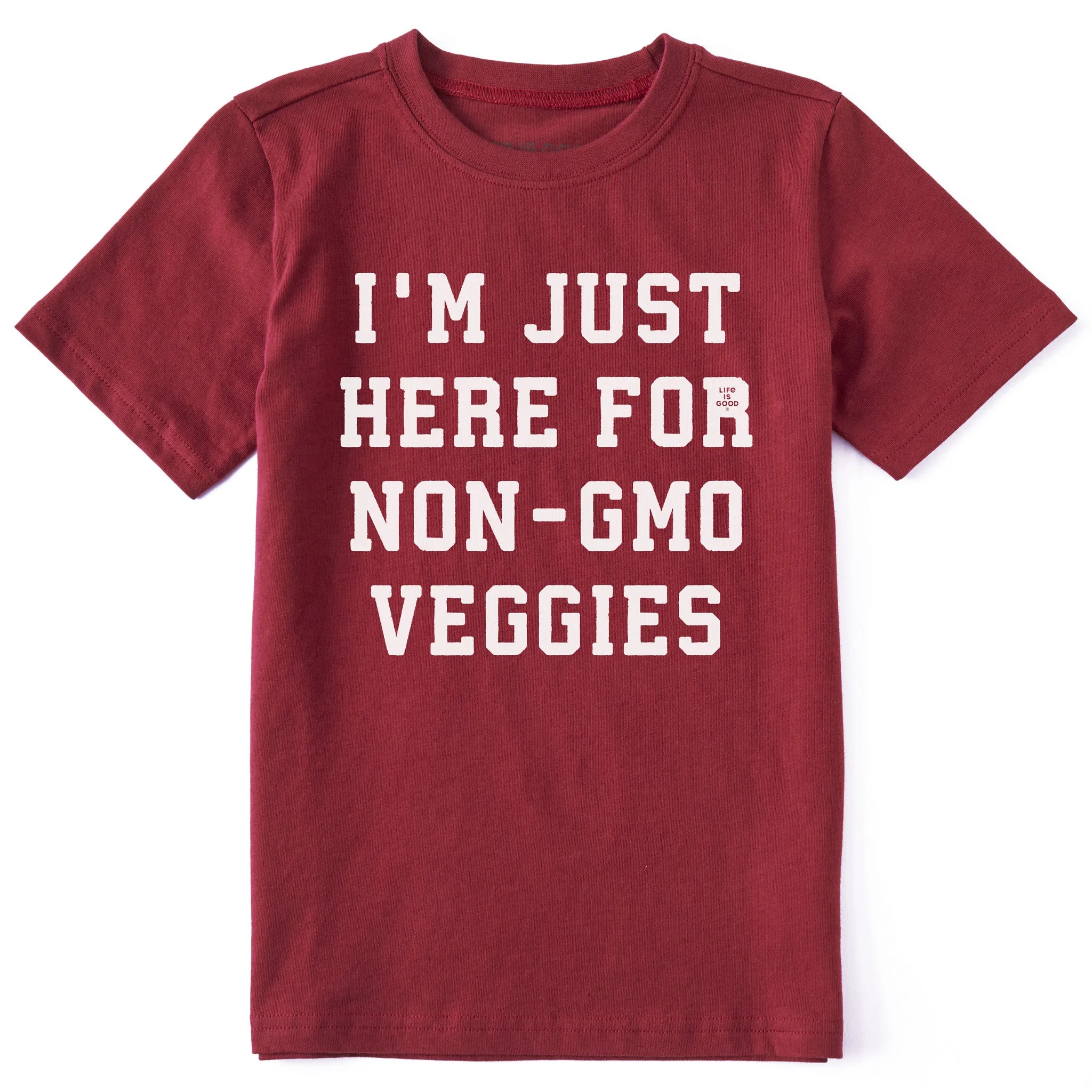 Kids Here for the Veggies Short Sleeve Crusher Tee Life is Good