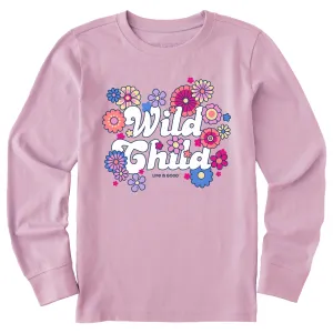 Kids Hippy Wild Child Long Sleeve Crusher Tee Life is Good