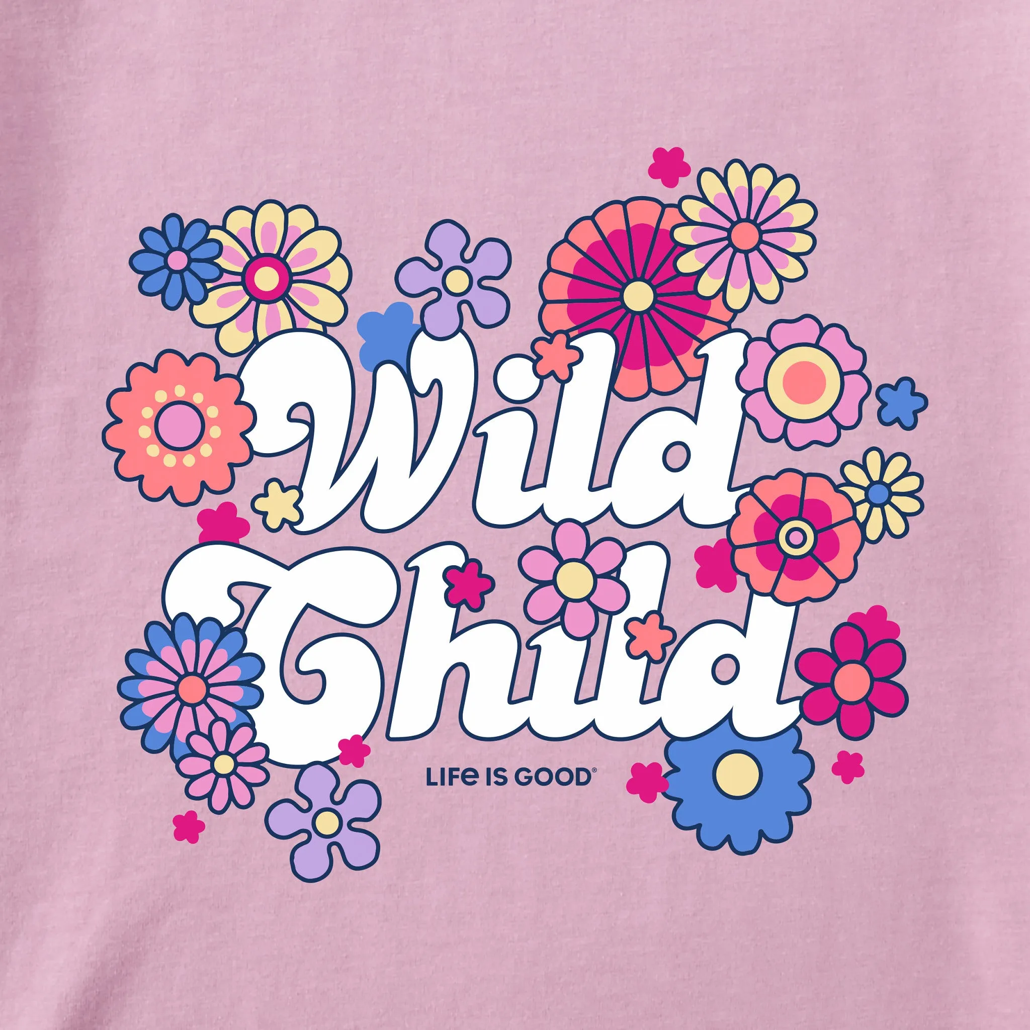 Kids Hippy Wild Child Long Sleeve Crusher Tee Life is Good