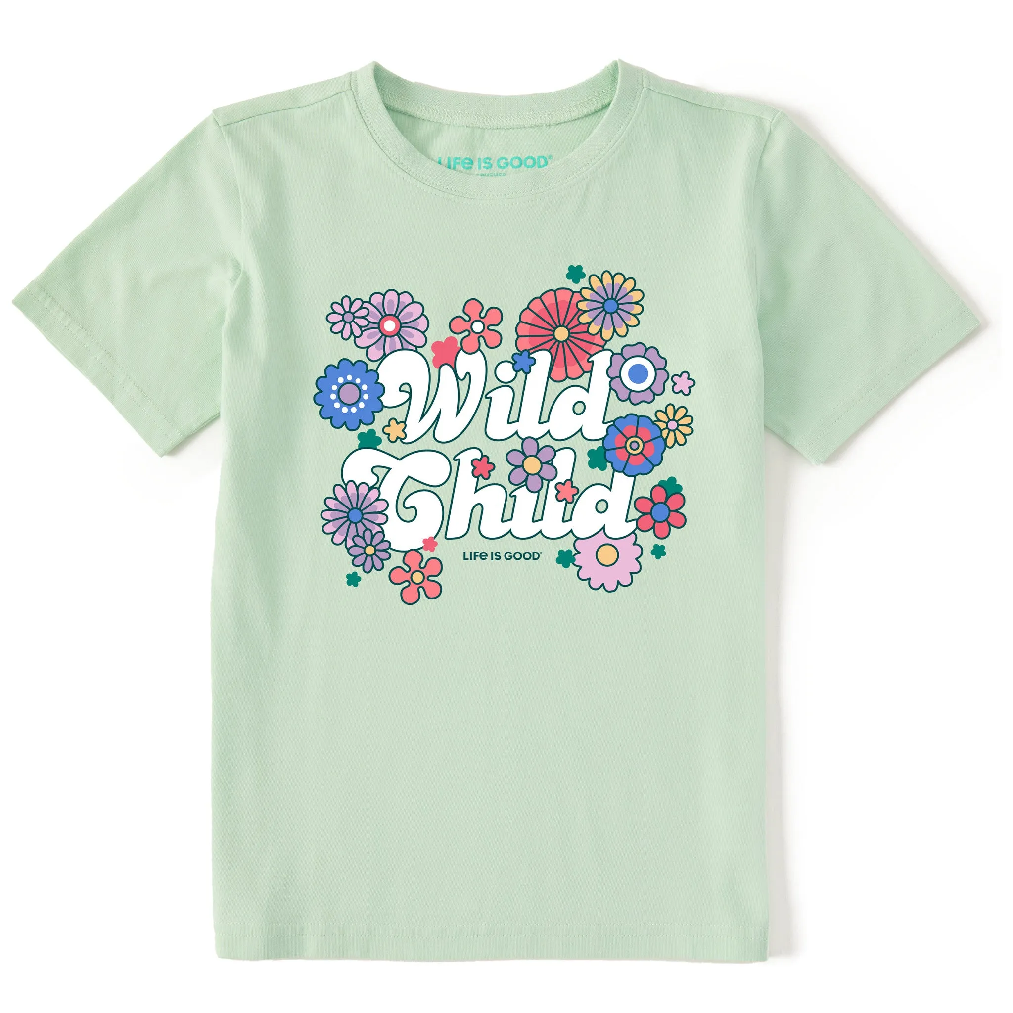 Kids Hippy Wild Child Short Sleeve Crusher Tee Life is Good
