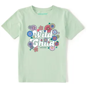 Kids Hippy Wild Child Short Sleeve Crusher Tee Life is Good