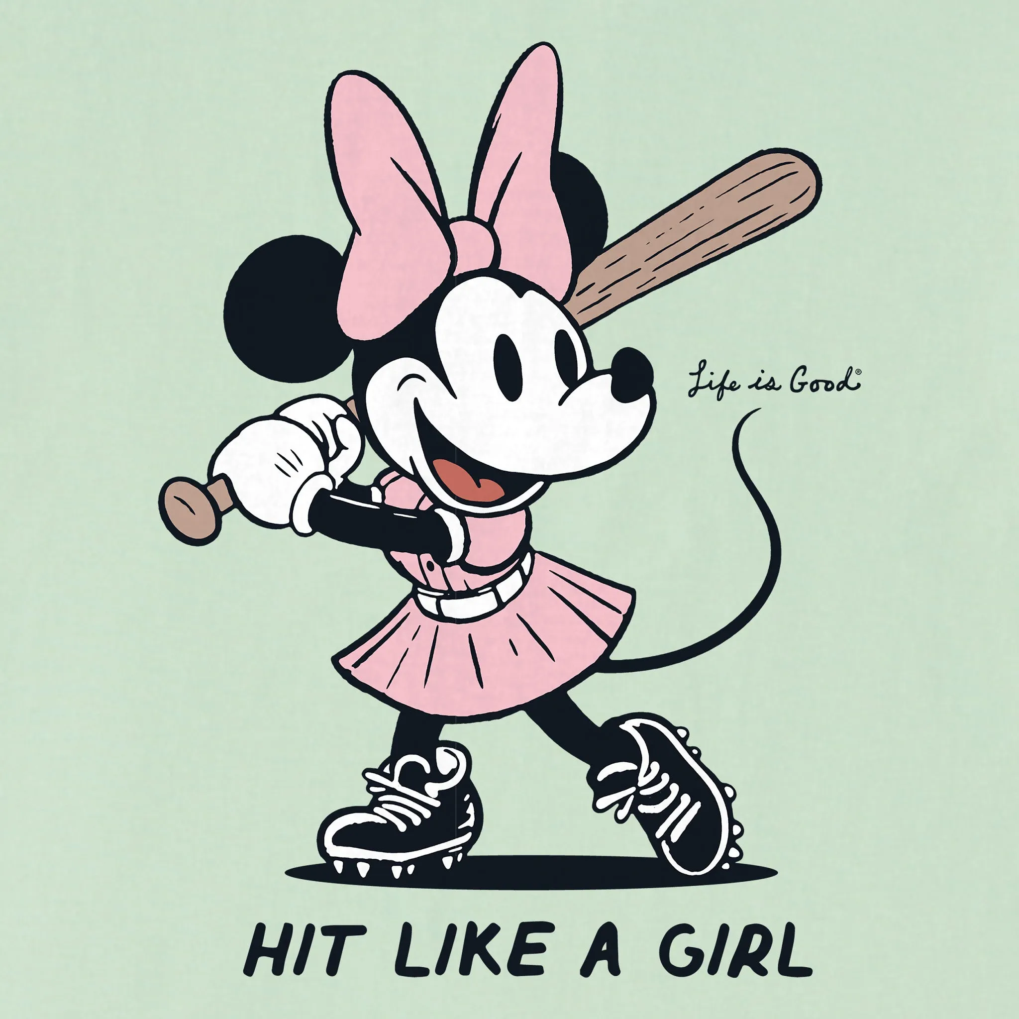 Kids Hit Like a Girl Short Sleeve Crusher Tee Life is Good