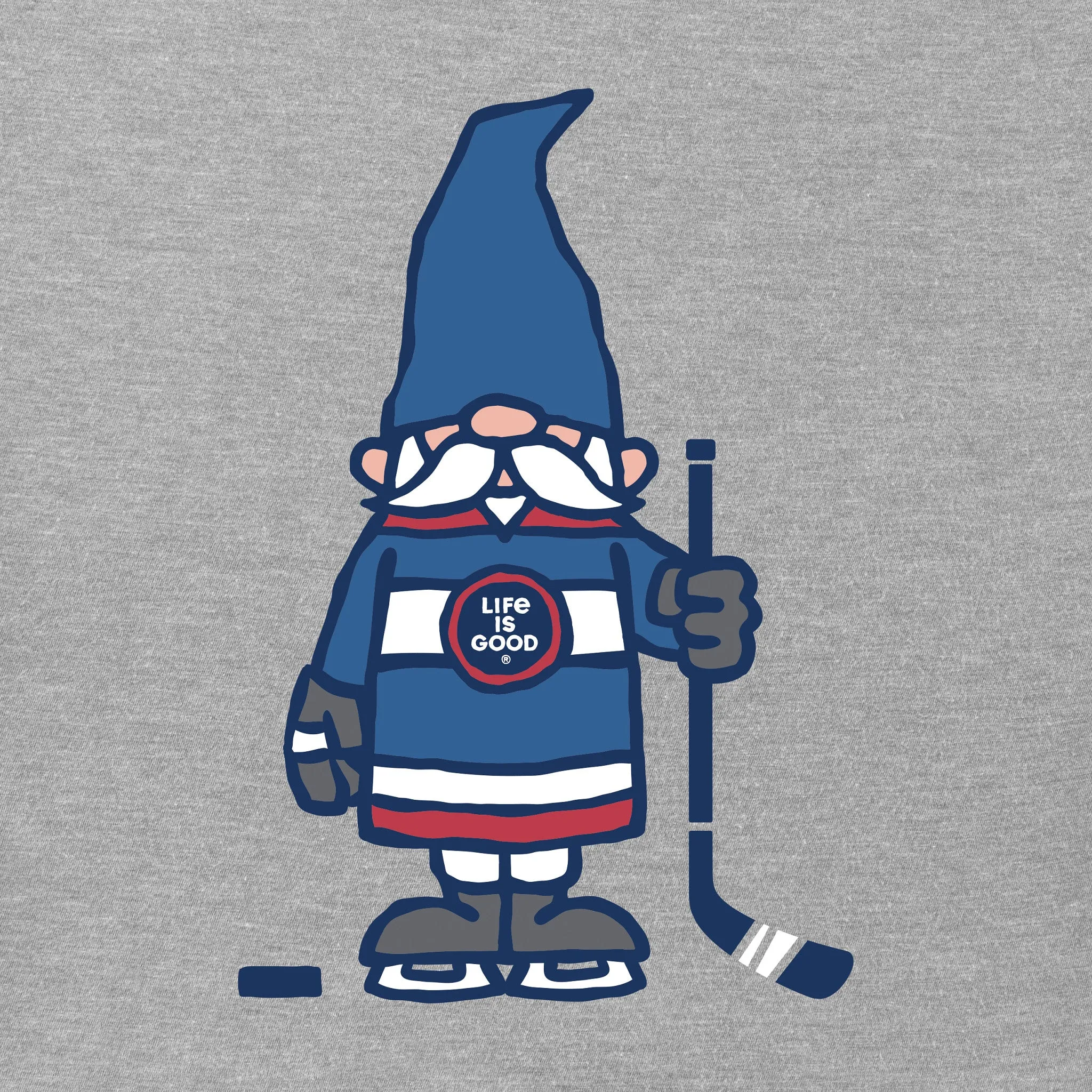 Kids Hockey Gnome Long Sleeve Crusher Tee Life is Good