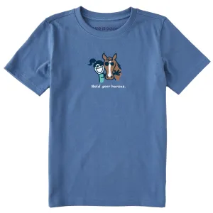 Kids Hold Your Horses Short Sleeve Crusher Tee Life is Good
