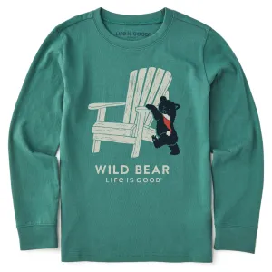 Kids Holiday Adirondack Wild Bear Long Sleeve Crusher Tee Life is Good
