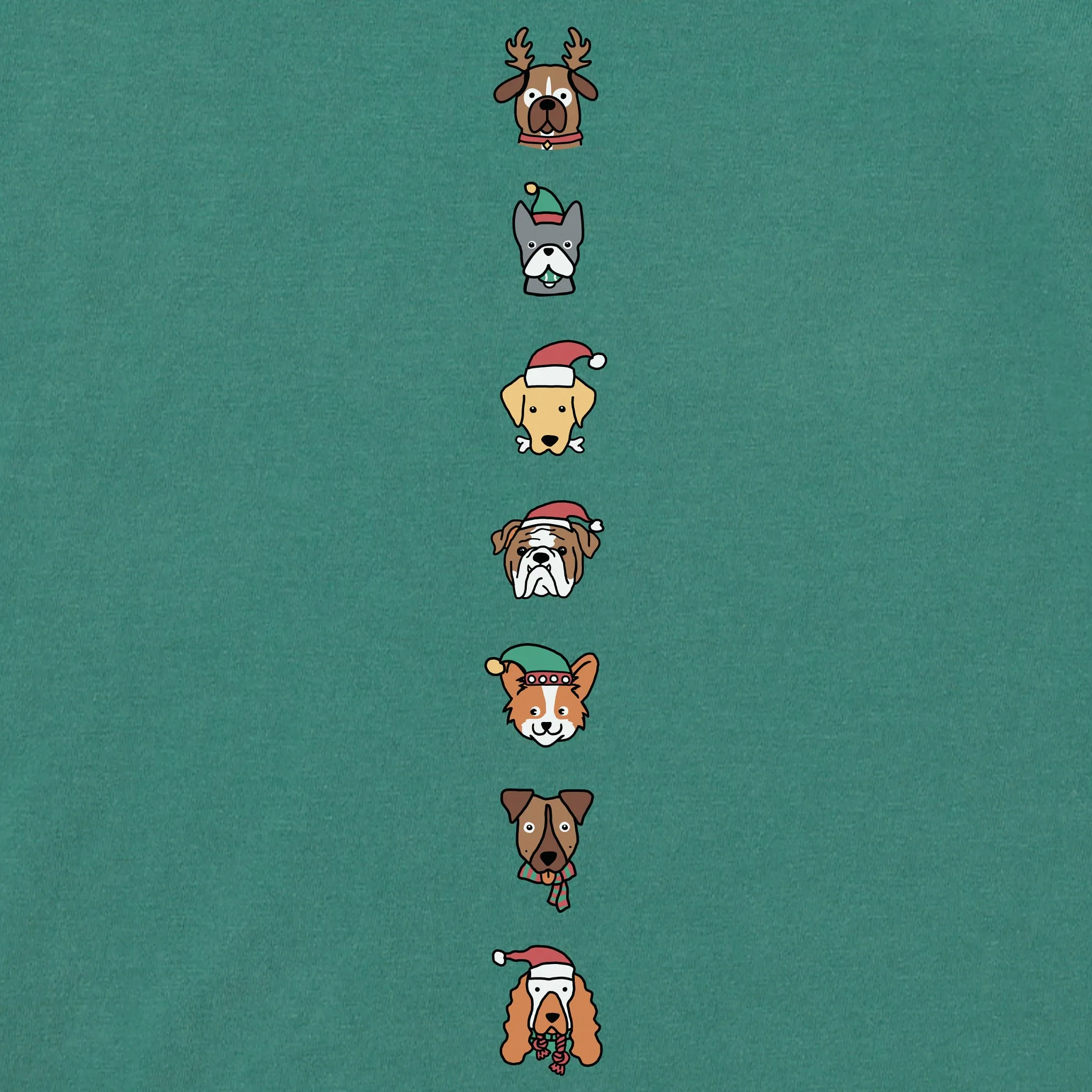 Kids Holiday Pups Long Sleeve Crusher Tee Life is Good