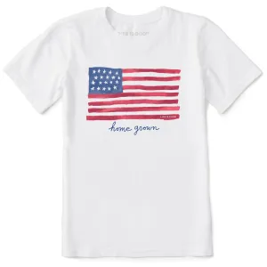 Kids Home Grown Flag Short Sleeve Crusher Tee Life is Good