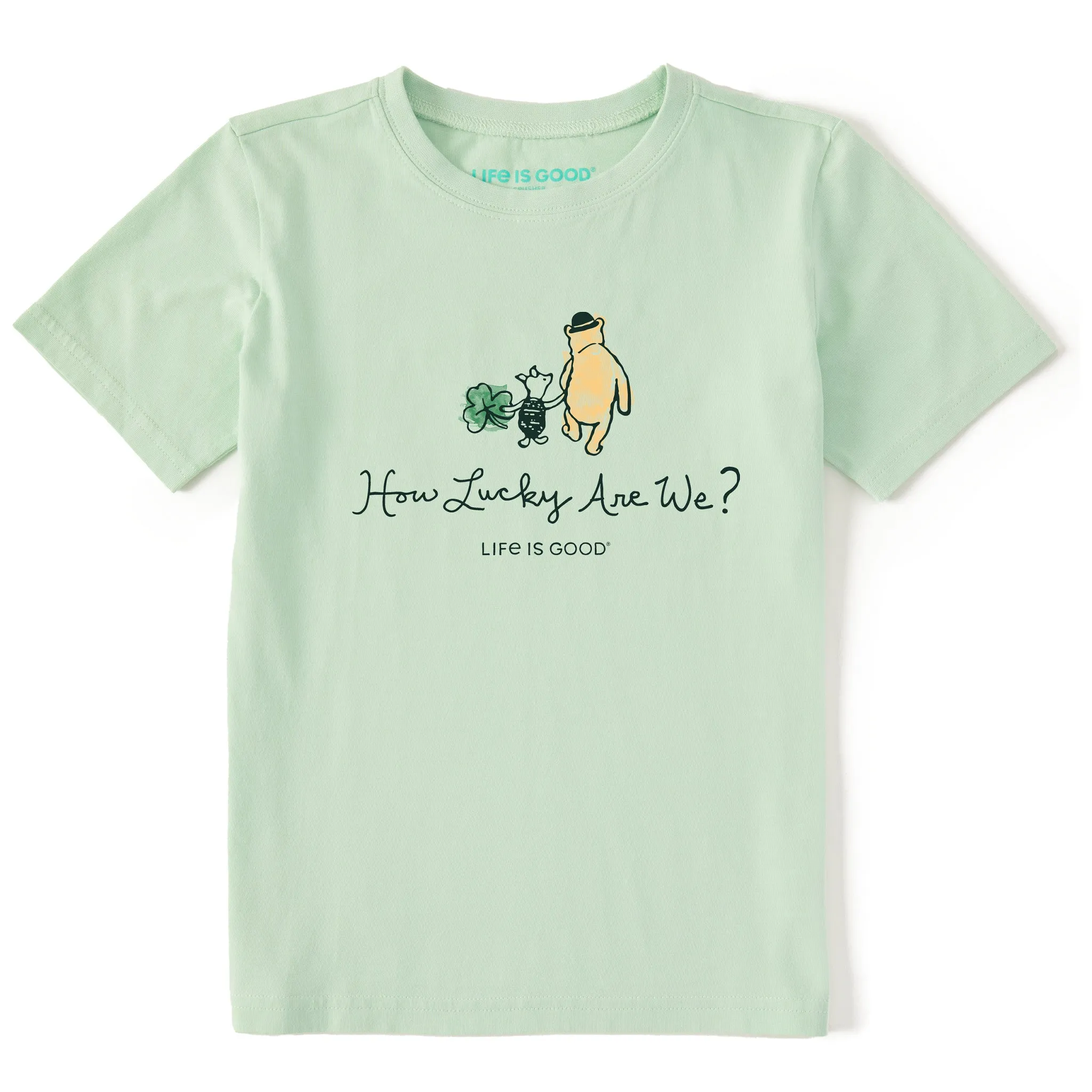 Kids How Lucky Are We Short Sleeve Crusher Tee Life is Good