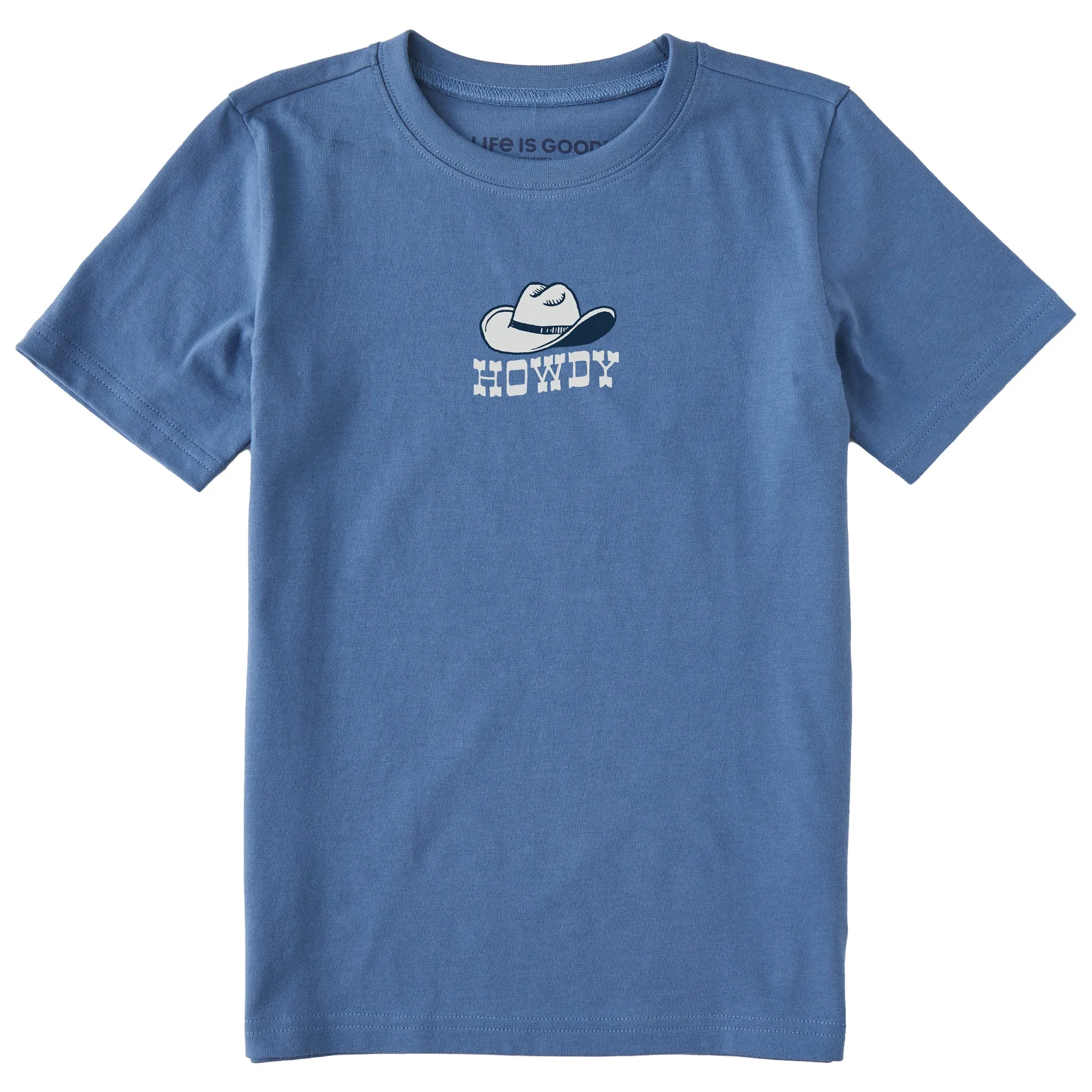 Kids Howdy Hat Short Sleeve Crusher Tee Life is Good