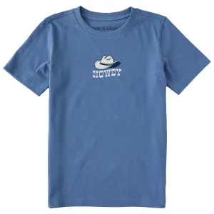 Kids Howdy Hat Short Sleeve Crusher Tee Life is Good